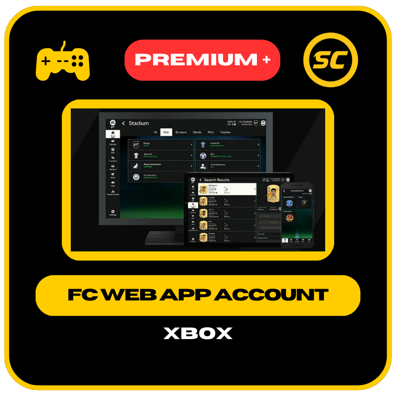 FC 25 - ULÅST WEBAPP-KONTO - XBOX-PLATFORM (MINDST 100K KAMPINDTJENING) (PREMIUM-KONTO, MED FC SPILLET)